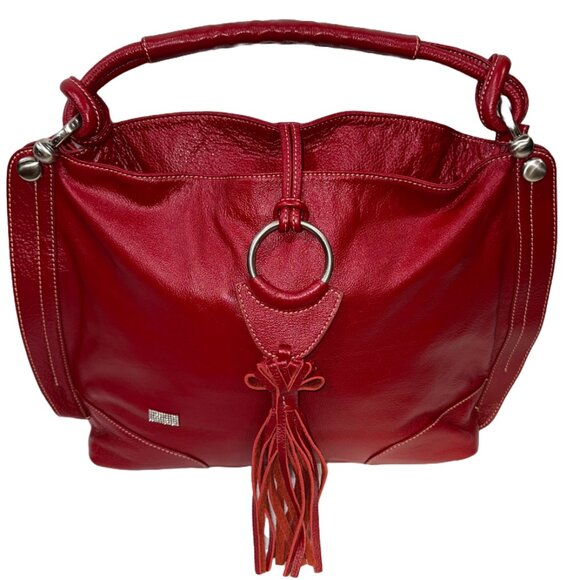 Bella Rosa Maria Boutique | Celsius | Genuine Leather | Red Handbag | Large - Picture 2 of 12